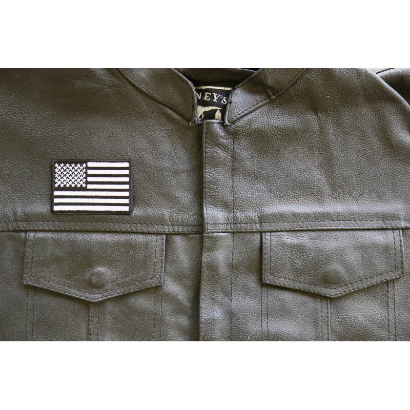 Ivamis Black and White American Flag Patch- 3x2 inch -