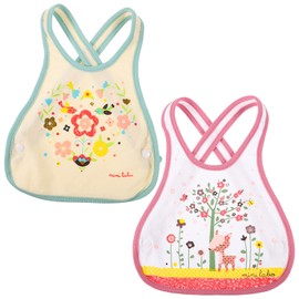 Abaodam Baberos para Bebé 2 Piezas Baberos para Niñas y Niños delantal impermeable baberos Babero de Muselina para Babas de Bebé Adecuado para la Dentición y el Babeo del Recién Nacido