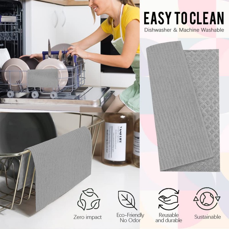 Morigins Wholesale Swedish Dish Cloths - 6 Pack Reusable Compostable