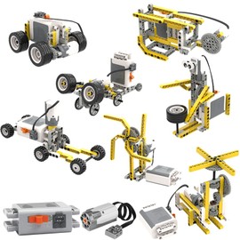 JBBRO 420PCS Power Function Motor Building Blocks Power Set,Includ Instruction Battery Box,Remote Control,M Motor,Master Control,Technic Motor Set MOC Bricks Science Power Function Kit for Kids Adults