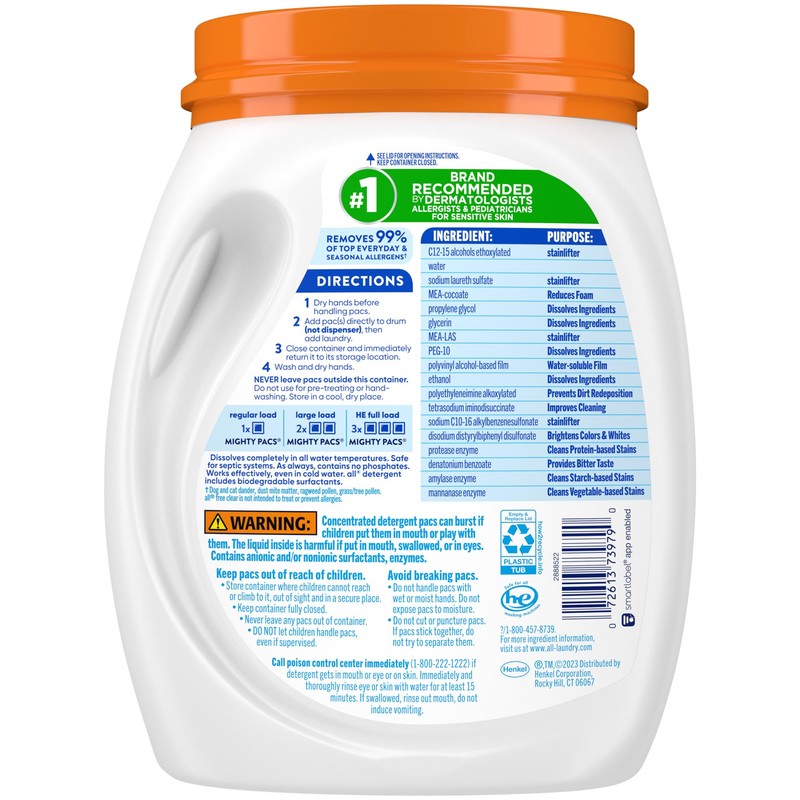 all Laundry Detergent Pacs, Mighty Pacs with OXI Stain Removers