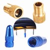 Osymoker Anodized Alloy Presta Valve Caps and Copper Presta to