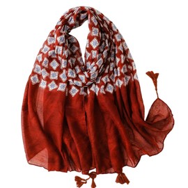 FAIRYGATE Red Scarfs for Women Sale Fashion Lightweight Airy Scarves Oversized Shawl Wrap for All Season Shawl Shawls for Weddings 99005