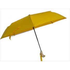 Speduckk Cute Yellow Umbrella With Duck Head Wooden Handle Three Folding UV Protection Sun and Rain Umbrellas for Children Women