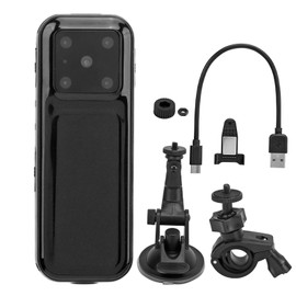 Mini Video Recorder 1080P HD Night Vision Wearable Body Mounted Camera 32GB with Suction Cup Support for Riding