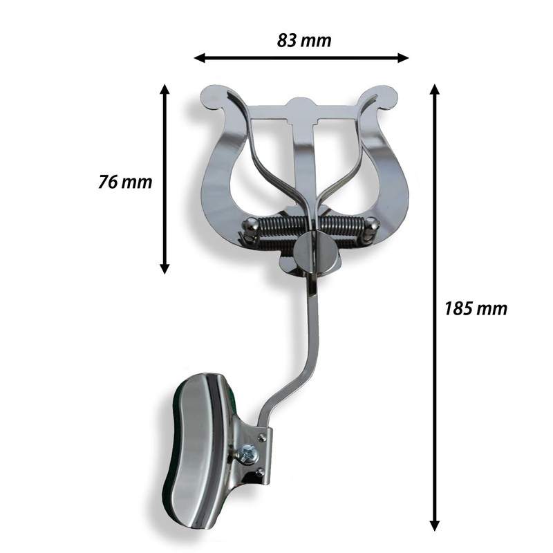 Trombone Lyre Clamp Bell Soundman® Marching Lyre Music Stand (Nickel