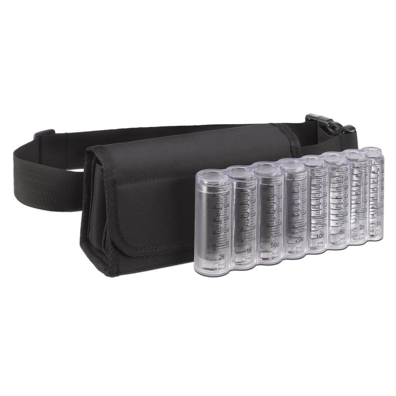 ratiotec 00030070 Wallet with Coin Dispenser, Black, 22.5 x 12.5