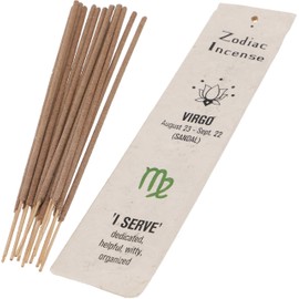 GURU SHOP Horoscope Incense Sticks, Natural Zodiac Sign Incense - Virgo / Sandalwood, Beige, 23 x 5 x 0.3 cm, Incense Sticks from Tibet, Nepal