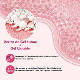 Máscara de Hielo, Máscara de Gel Frio Adecuadas para Ojos Hinchados/Ojeras/Migraña/Alivio del Estrés, Antifaz para Dormir Fria y Caliente con Respaldo