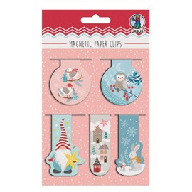 Ursus Frosty 43000006 Magnetic Paper Clips for Marking Documents or Bookmarks, Pack of 5 in 5 Designs, Ideal as a Gift and as an Accessory for Organisers, Albums and Books