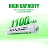 Rechargeable AAA Batteries , 1.2V NiMH 1100 mAh High Capacity