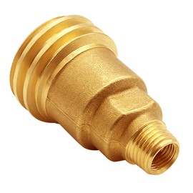 Uenede Brass QCC1 Nut Propane Gas Fitting Hose Adapter with 1/4 Inch NPT Male Pipe Thread Propane Quick Connect Fittings for Outdoor Cooking