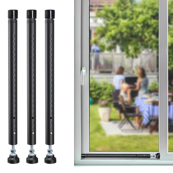 Sliding Door Security Bar, 3 Pack 18-50" Adjustable Window Security