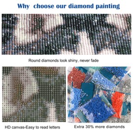 MXJSUA Diamond Painting Wolf, Diamond Painting Kinder, Diamant Painting Bilder, DIY 5D Diamant Painting, Full Diamond Painting, Tier Diamond Painting Set Diamant Painting für Wand Dekor 30x30cm