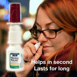 Nasal Spray Decongestant Pump Mist Spray Menthol 12 Hour Relief 0.5 oz (3 pack)