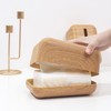 Tissue Box Cover Wood Grain Easy Refill Rectangular Stylish Elegant