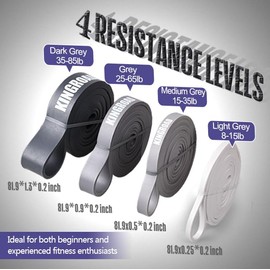 Banda de resistencia para levantar bandas de asistencia, juego de 5 bandas elásticas de resistencia resistente para ejercicios para estirar, levantami