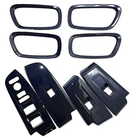 Flatland Honda New Vezel RV Series RV3 RV4 RV5 RV6 Interior Custom Parts Accessories Inner Door Handle Panel Door Switch Cover Set (Piano Black)