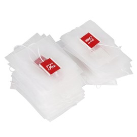 olsas de malla reutilizables para infusiones de té, 100 unidades nailon, vacías para hierbas especias filtros y coladores con cordón para uso doméstico para hojas sueltas de té y hierbas