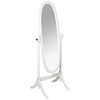 ORE Floor Mount International Cheval Standing Mirror, 59.5" Height, White