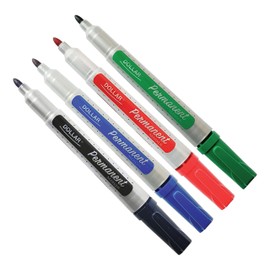 DOLLAR 4 x 2.0mm Bullet Tip Allmark BLACK BLUE RED GREEN Permanent Markers Pens