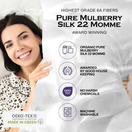 Lunar Silks, Highest Grade 6A 100% Pure Mulberry Real Silk Pillowcase 22 Momme (Both Sides) for Hair and Skin - Acne Free - 1PC in Gift Box (Malbec Red, Queen)