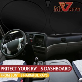RV Murts RV Windshield Sunshade Cover, Reflective Car Windshield Sun Blocker for Sun UV&Heat Protection, Keep Your RVs Cool, Sun Shade for Front RVs, Truck, Motorhome, larger Bus, XXXL-102 x 51 inches