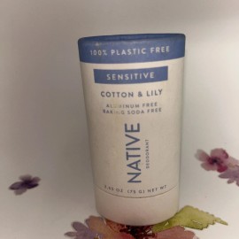 Native SENSITIVE Deodorant COTTON & LILY Refil 2.65oz -No Aluminum-New
