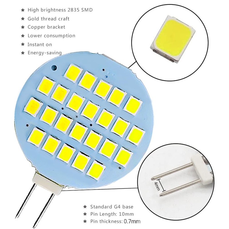 GRV G4 MR11 24-2835 SMD Interior LED Light Bulb AC/DC12V-24V