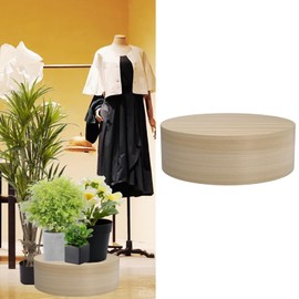 Round Mannequin Display Pedestal Stands, Log Color Decor Cylinder Plinth Table for Living Room, Display Platform Base Stand for Model Home Boutiques Jewelry (Wood Color, 23.9*7.87)