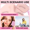 Miuffue Flexible Large Square Lash Mirror, 260°Rotation Folding Portable Eye