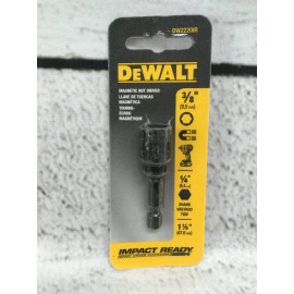 Dewalt Magnetic Nut Driver 1/4" Shank~Socket Adapter/Extens - 3/8" x 1-7/8" Impact Ready