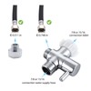 Walkinginrain Bidet T Adapter With Shut off Valve,3 Way T