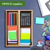 guiogc Bamboo Drawer Silverware Organizer, Utensil Organizer, Bamboo Storage Box