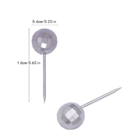 EXCEART 200pcs Needle Point Home Decor Pushpins Gold and Silver School Supplies Cork Board Map Nail Positioning Pin Metal Map Pin Drawing Pin Football Pattern Positioning Needle Thumbtack