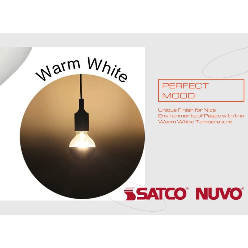 Satco S3862 Medium Light Bulb in Chrome finish, 4.38 inches
