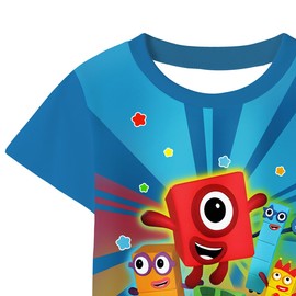 Toddler Boys Girls Summer Fashion Shirt Kids Graphic Tshirt Novelty Outfit Clothes 3-4T Blue