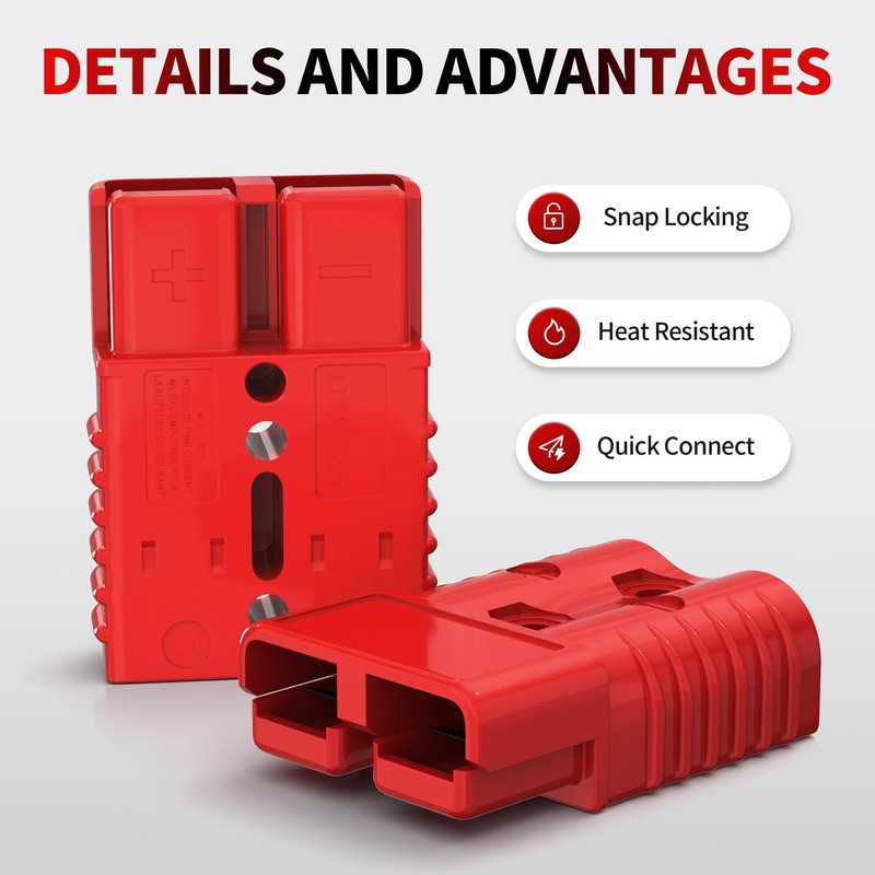RVBOATPAT Battery Quick Disconnect Connector 175A, 12V Battery Quick Connect