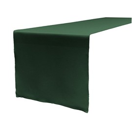 LA Linen Polyester Poplin Table Runner, 14 by 108-Inch, Green Hunter