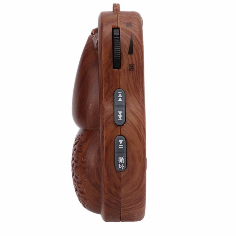 Buddha Player Mini Portable Wood Color Hanging Neck Music Buddhist