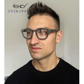 Eyekepper Reading Glasses Professor Vintage Stylish Square Oversized Readers Men Women Anti-Grey +2.75