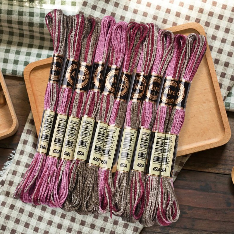 CABODYALS 6 Strands Cross Stitch Threads Embroidery Floss Thread Bulk