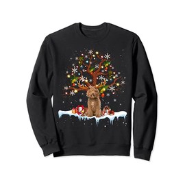 Labradoodle Reindeer Costume Christmas Ornaments Sweatshirt