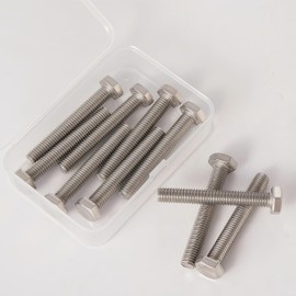 YIIFLY M8 x 55mm Hex Head Screw Bolt, M8x1.25 Bolt, 304 Stainless Steel(A2-70), Bright Finish, Fully Threaded, Hexagon Head Bolts, Quantity 10