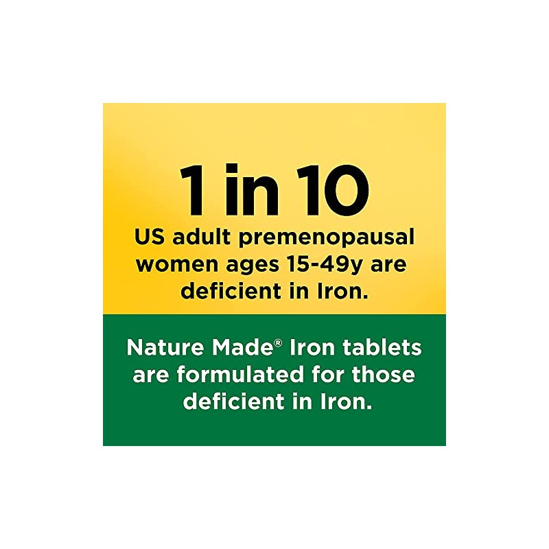 Nature Made Iron 65 mg(325 mg Ferrous Sulfate) ablets Dietary
