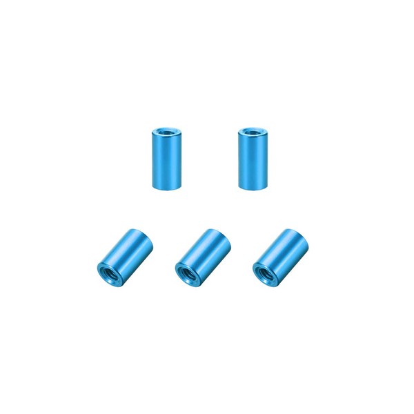 uxcell 5pcs Round Aluminum Standoff Column Spacer Female M3x10mm Aqua