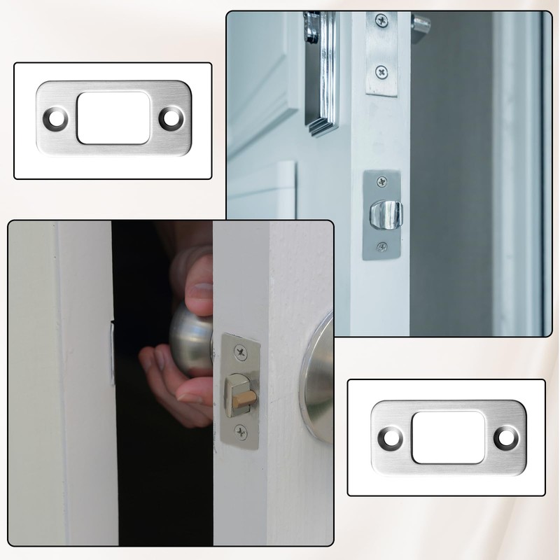 2 Pack Deadbolt Strike Plate Door Strike Plate 1" x