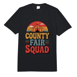 County Fair Squad Retro Sunset Vintage Circus Logo Comfort Colors Adult Heavyweight T-Shirt