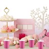 YANGTE 60 Pieces Pink Paper Cups Disposable Party Cups Biodegradable