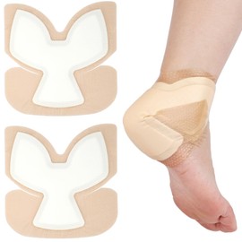 Silicone Foam Dressing Wounds Bandages with Gentle Adhesive Border - 8"x8" Heel Protector Padding for Ulcer, Sore, Cracked Heels (Pack of 3)